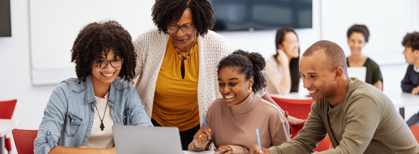 Multi-ethnic students in the University building or classroom